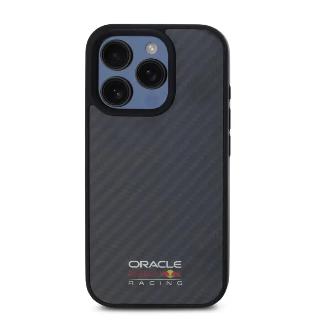 Red Bull Carbon Shiny Logo MagSafe Case for iPhone 16 Pro Max Black 3