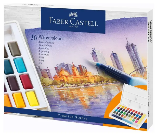 Fab-Castel- Watercolours in pans 36ct set 169736