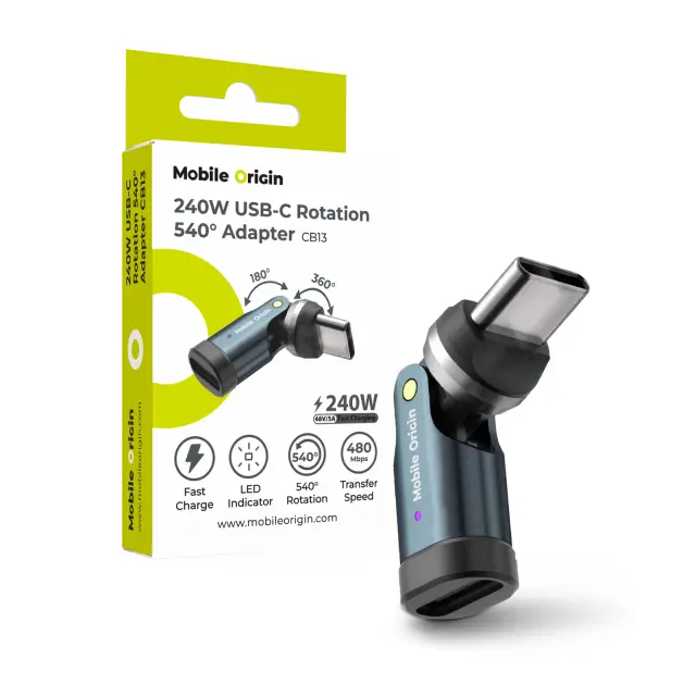 Mobile Origin 240W USB-C Rotation 540° Adapter CB13