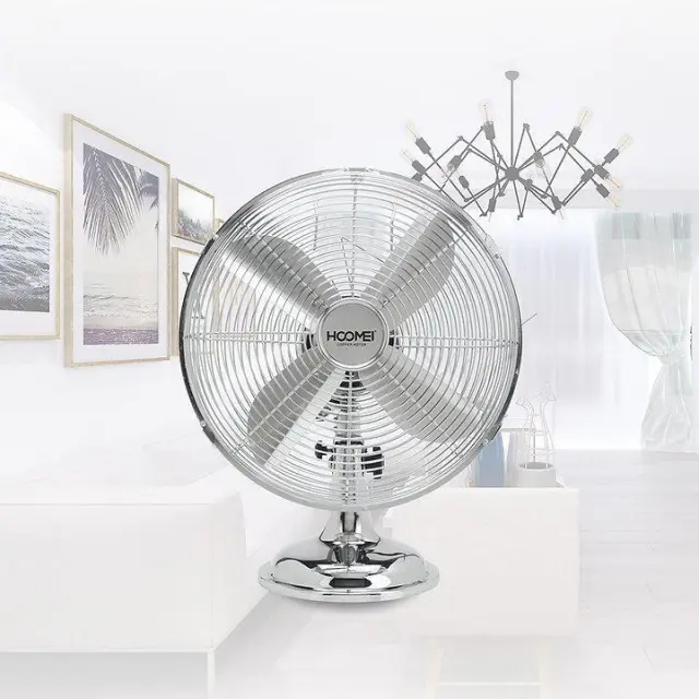 Hoomei Επιτραπέζιος Ανεμιστήρας 50W με Διάμετρο 40cm και Μεταλλικά Πτερύγια HM-8270 2