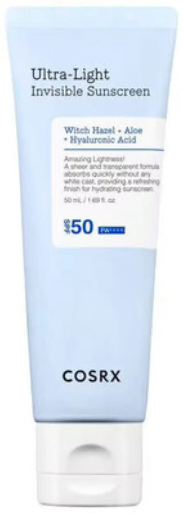 COSRX Ultra-Light Invisible Sunscreen SPF50 PA++++ - Super λεπτόρρευστο ενυδατικό αντιηλιακό με υψηλή προστασία