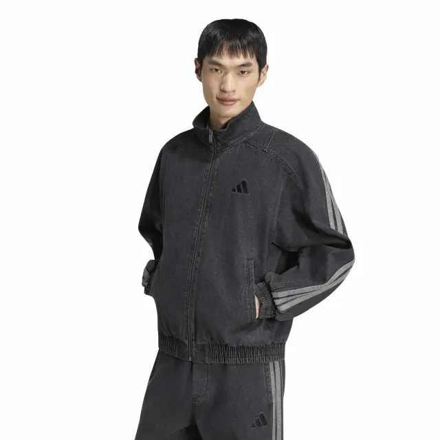 adidas Sportswear Men's Stadium Denim Jacket Μαύρο KV8344 (adidas Sportswear) - XLarge