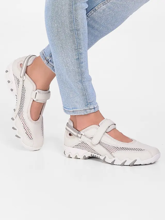 Mephisto Μπαρέτες Γυναικείο δέρμα/ύφασμα Άσπρο MEP/NIRO OFF WHITE 2