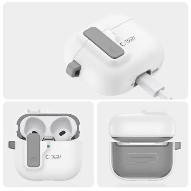 Tech-protect Slim Hook Apple Airpods 4 / 5 White 2