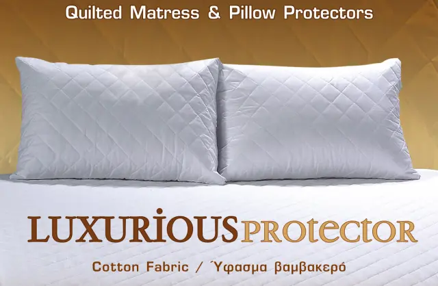 Σετ μαξιλαροθήκες καπιτονέ La Luna Luxurious Λευκό 45 x 65