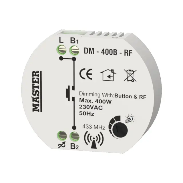 DM-400B-RF Ροοστάτης MASTER & RF 230V 1 ch. Max 400W IP20 Άσπρο