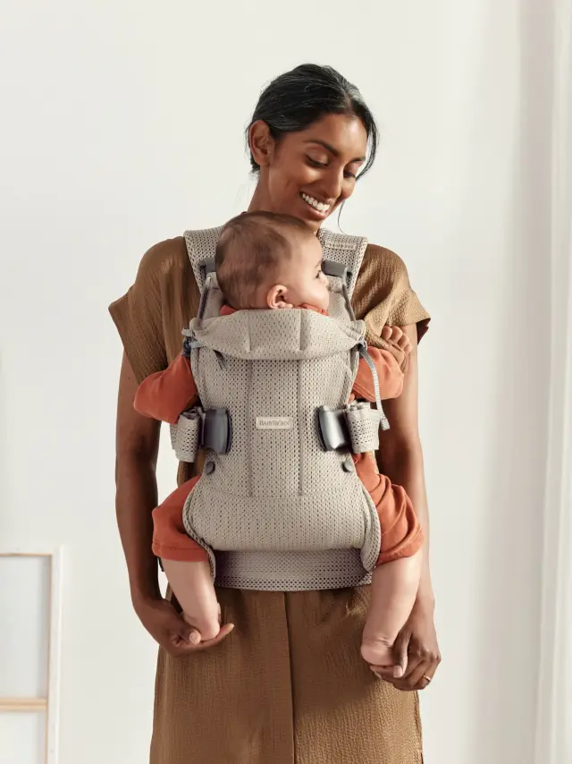 BabyBjörn Μάρσιπος One 3D Mesh, Grey beige - 1408-098002E1 3