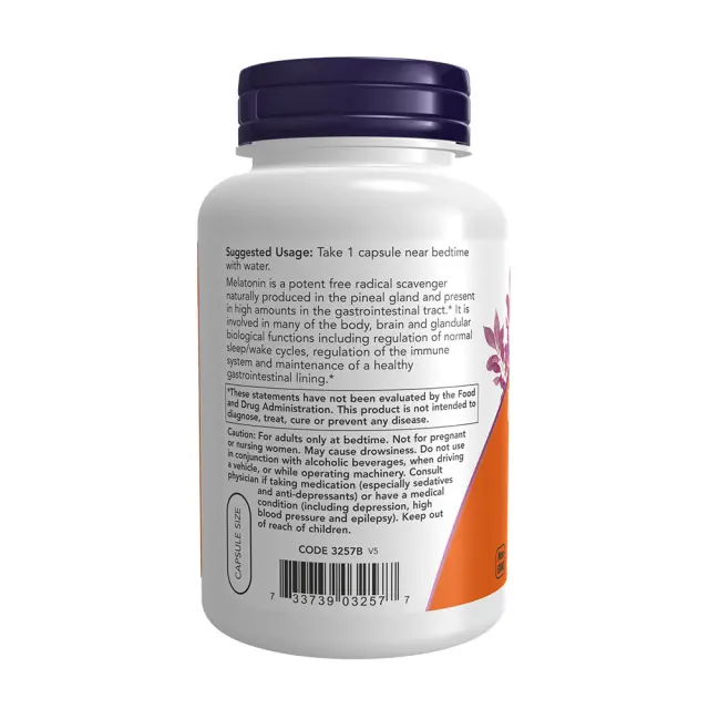 Now Foods Melatonin 3 mg 180 Capsules 3