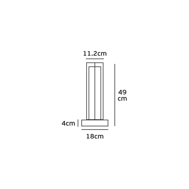 Terra Φωτιστικό Led δαπέδου 9W 3000K 18x18x49cm γκρι IP65 Γκρί 2