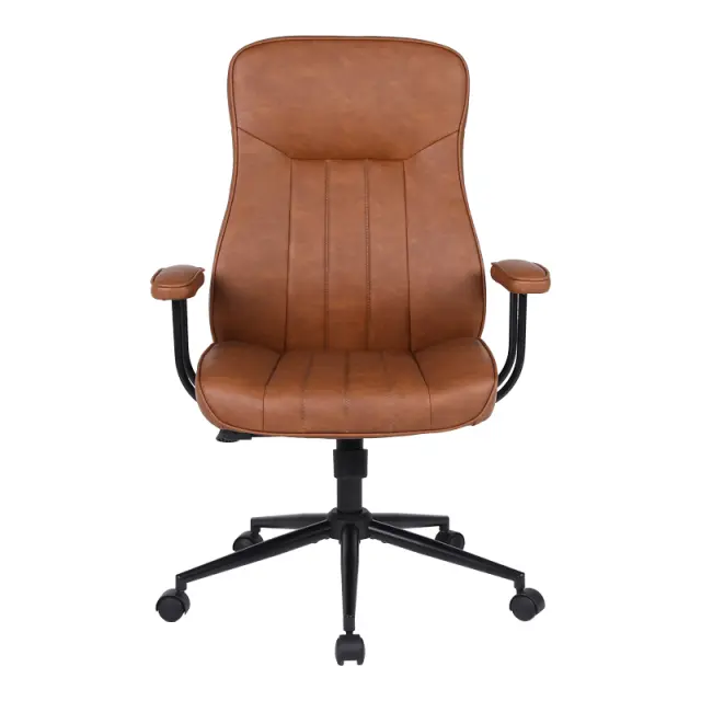 Καρέκλα γραφείου διευθυντή Philareti pakoworld καφέ PU 74x71,5x108-118εκ 3