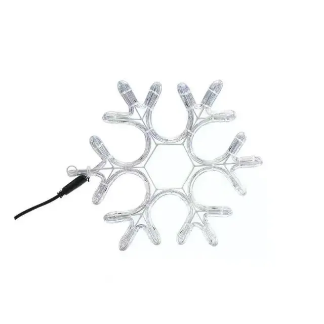 Χιονονιφάδα Led Θερμό Φως με καλώδιο - Christmas snowflake light LED 082339 3