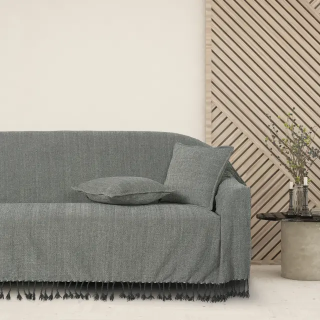 Ριχτάρι Τριθέσιο 180x300 Das Home 0275 Dark Grey 100% Chenille