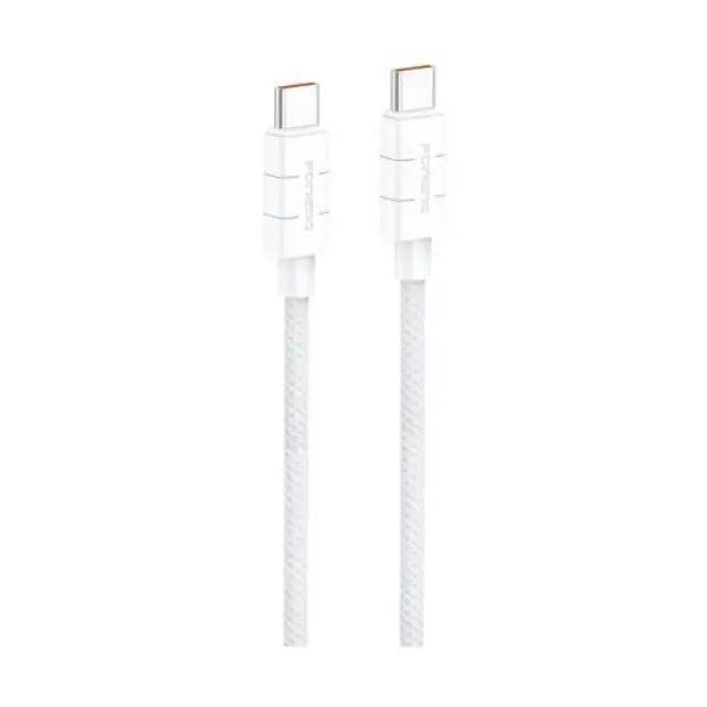 Καλώδιο Σύνδεσης USB 2.0 Foneng XS02 Braided USB C σε USB C 60W 1.2m Λευκό N68693