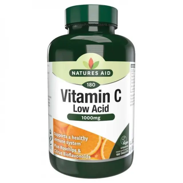 Natures Aid Vitamin C 1000mg Time Release (with Citrus Bioflavonoids) 180 Ταμπλέτες