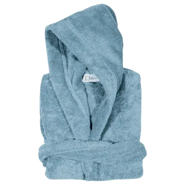 DAS Home Παιδικό Μπουρνούζι για Αγόρι Βαμβακερό σε Casual στυλ με Κουκούλα, Χρώμα Γαλάζιο