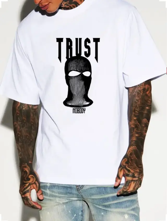 Ghetto T-shirt Trust Hip Hop Streetwear White