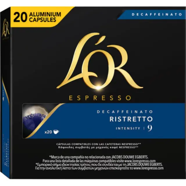 L'OR Decaf Ristretto Κάψουλες Nespresso 20τμχ