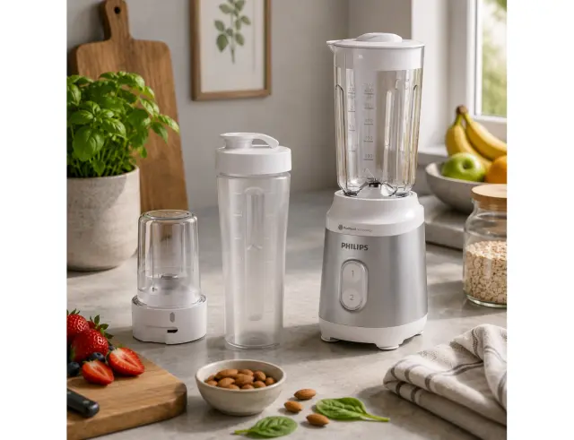 Μπλέντερ Philips 3000 Series Mini HR2512/90 με ισχύ 350W, χωρητικότητα 600ml και 2 ταχύτητες HR2512/90