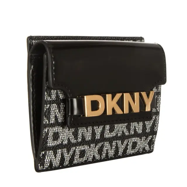 Γυναικείο Πορτοφόλι Καρτών DKNY Avril R52Z5M22-XLB Μαύρο Logo Μαύρο - One Size 2
