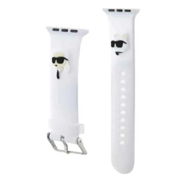 Karl Lagerfeld Karl and Choupette Head NFT Watch Strap for Apple Watch 38/40/41 White