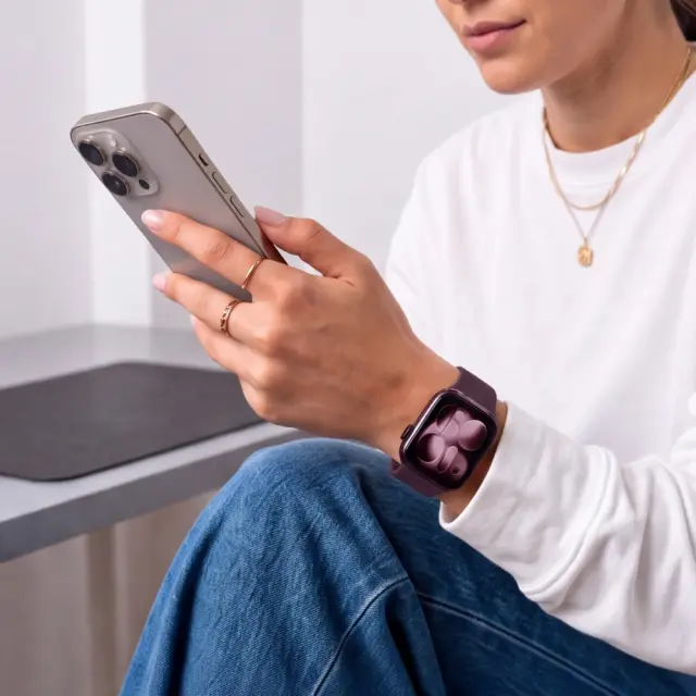 Tech-Protect® Λουράκι Σιλικόνης για Apple Watch 40/41/42mm (Series 10/11/12)- Deep Burgundy. 2