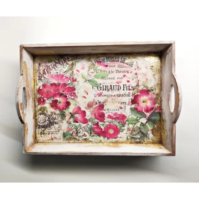 Ριζόχαρτο Stamperia 21x29cm, Rose Perfume, Savon creme 2
