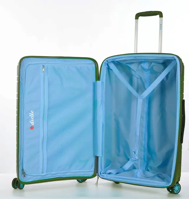 Βαλίτσα σκληρή Μεσαία DIELLE 100/60 66x44x28/31 cm Πράσινο 3