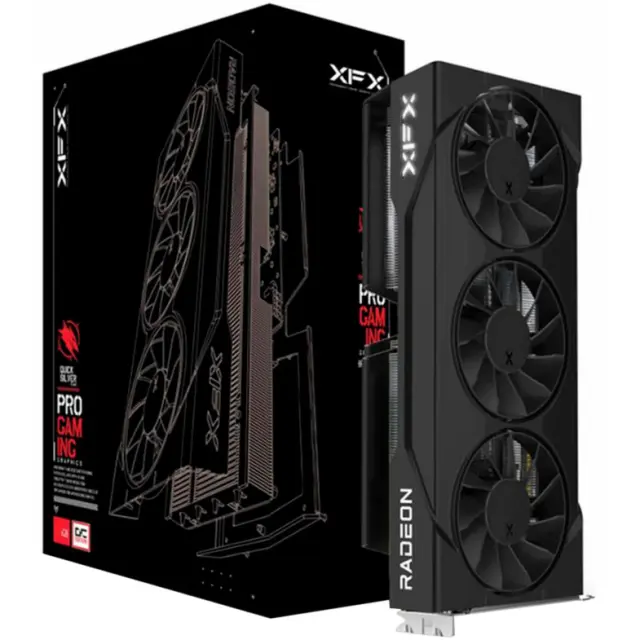 XFX Radeon RX 9060 XT Swift OC Triple Fan (black, RDNA4, GDDR6, 2x DisplayPort, 1x HDMI 2.1)