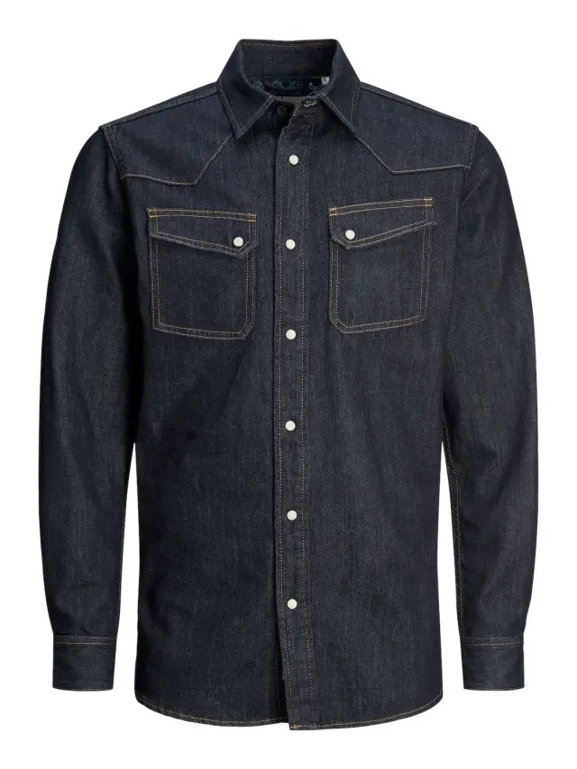 JJIRENO JJSHIRT MF 241 Blue Denim - XL