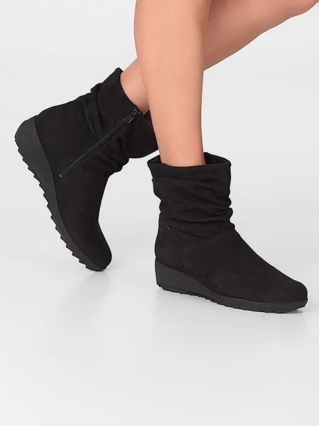 Mephisto Μποτάκια Γυναικείο δέρμα Nubuck Μαύρο MEP/AGATHA BLACK 2