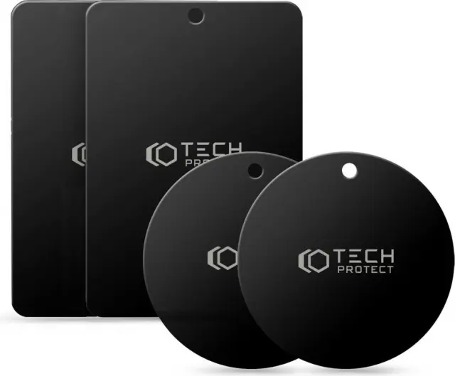 Tech-protect Metalplate Magnetic Car Mount Black [4 PACK]