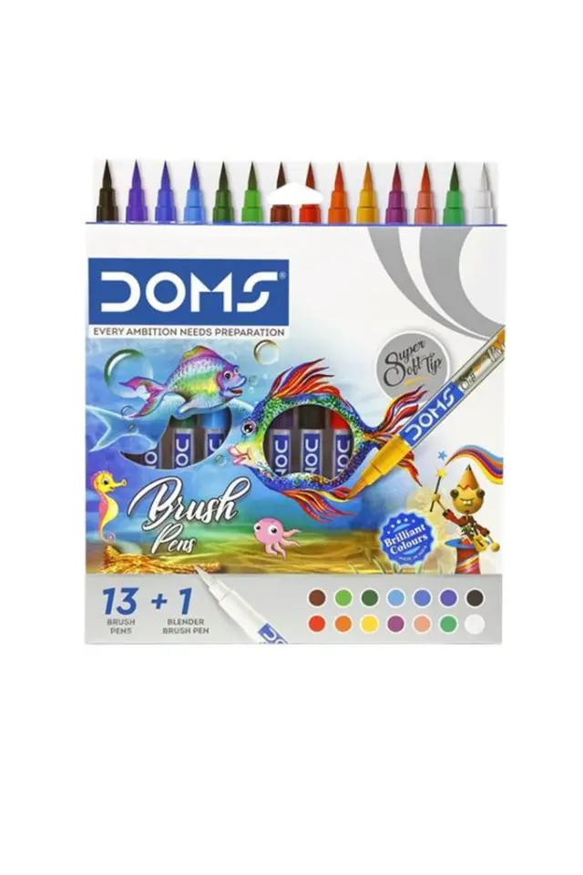Doms Brush Pens 13+1 Χρωμάτων με Blender Pen / 80617 (DOMS)