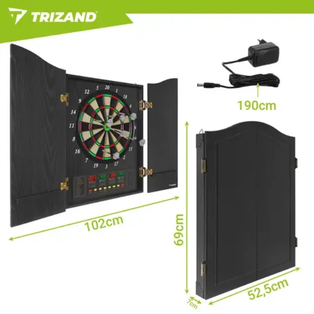 Trizand Ηλεκτρονικός Στόχος Dart με Led Οθόνη και 6 Βελάκια 2