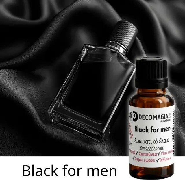 Άρωμα για κερί και σαπούνι 50ml, Black for men