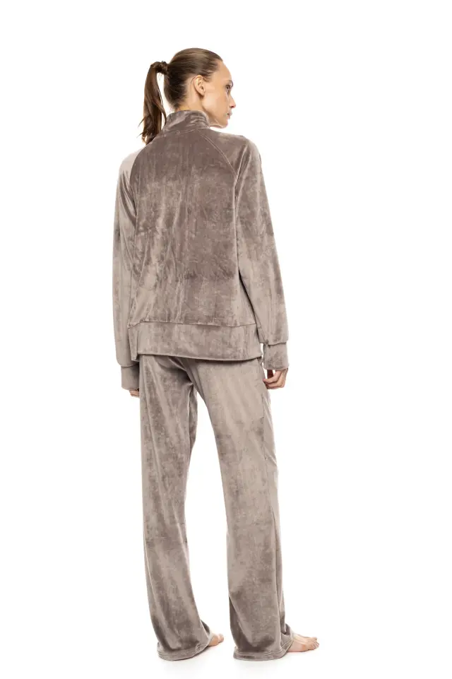 Pink Label Loungewear Soft Velvet σετ γυναικεία φόρμα σπιτιού W2026-2 2
