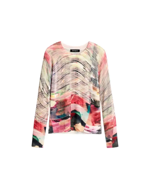 Desigual - Γυναικείο Πλεκτό Πουλóβερ Glitch 26WWJF32-3049 Πολύχρωμο 3