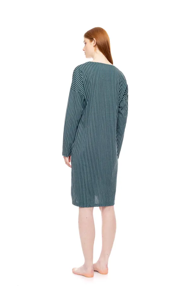 W1754 - Type - NIGHTGOWN GREEN FOREST STRIPES 3