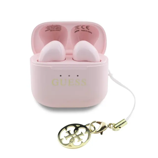 Guess Classic Logo Charm TWS Wireless Earphones Pink 2