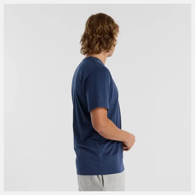 New Balance Heathertech Logo T-Shirt (MT51003-NVY) - Μπλέ 3