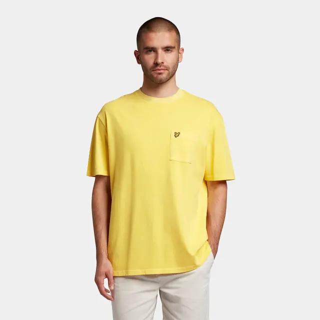 LYLE + SCOTT PIGMENT DYE T-SHIRT ΑΝΔΡΙΚΗ ΜΠΛΟΥΖΑ YELLOW 2