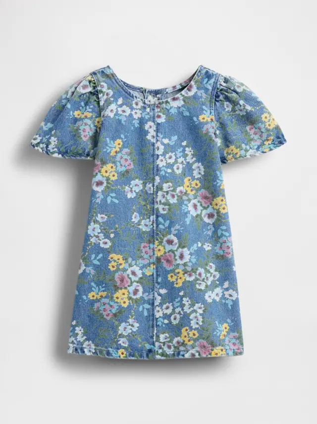 Βρεφικό & Νηπιακό Τζιν Φλοράλ Φόρεμα Floral print
