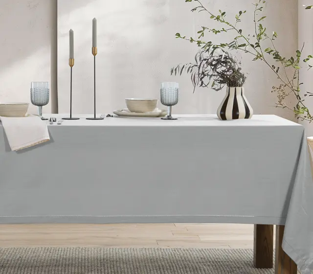 NEF-NEF ΤΡΑΠΕΖΟΜΑΝΤΗΛΟ STEADY 150X250 NEF-NEF HOMEWARE, 100% BAMBAKI - L.GREY (037543)