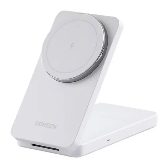 Ugreen W528 2 σε 1 επαγωγικός φορτιστής για iPhone AirPods 20W λευκό (45055) (UGR45055)