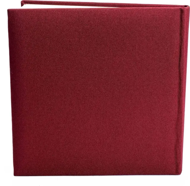 Άλμπουμ Υφασμάτινο εξώφυλλο 24x24 cm μπορντό 40 σελίδες με ριζόχαρτο με θήκη για φωτογραφία στο εξώφυλλο 12044 3