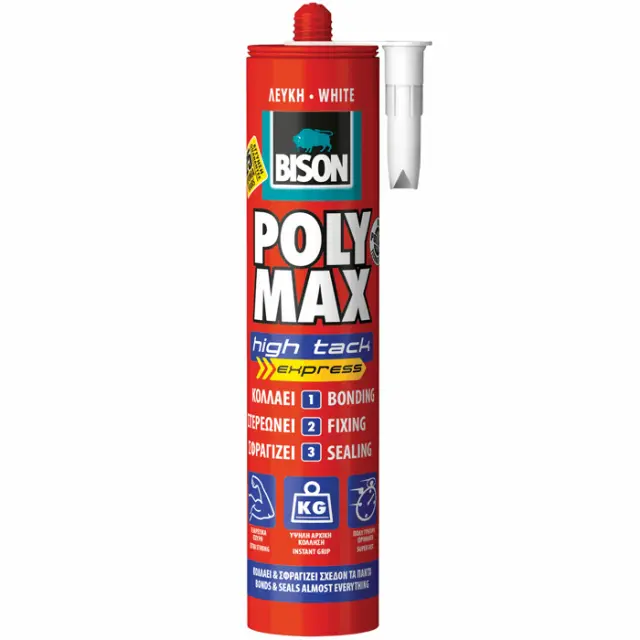 ΣΦΡΑΓΙΣΤΙΚΟ-ΣΥΓΚΟΛΛΗΤΙΚΟ POLY MAX HIGH TACK EXPRESS ΛΕΥΚΗ 425ML BISON 22632