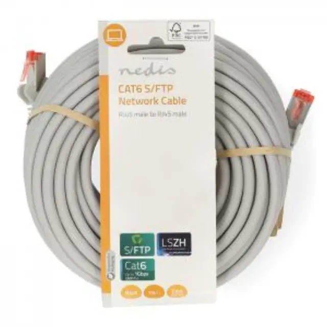 Καλώδιο δικτύου CAT 6, S/FTP, 15m σε γκρι χρώμα. 3