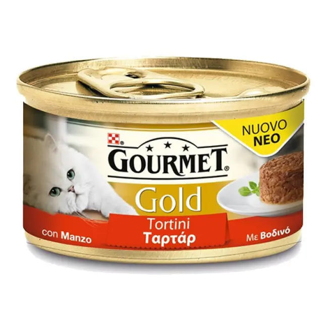 Purina Gourmet Gold Κονσέρβα Γάτας Ταρτάρ με Βοδινό 85gr
