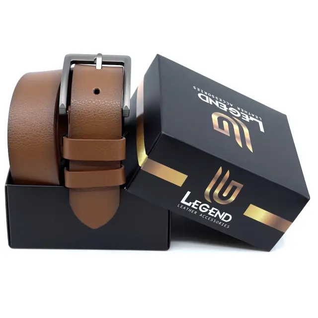 ΔΕΡΜΑΤΙΝΗ ΖΩΝΗ LEGEND ACCESSORIES 4cm ΧΡΩΜΑ ΤΑΜΠΑ LGD-17571COGNAC 3