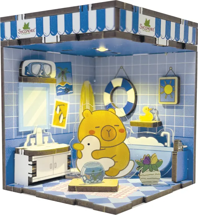 Sycomore Κατασκευή 3D Δωματίου με Φωτισμό / Chibi Box (4 σχέδια) Capybara