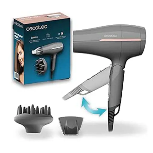 Cecotec Πιστολάκι Μαλλιών IoniCare Power&Go Heaven 2000W Gray (A01_EU01_107921)